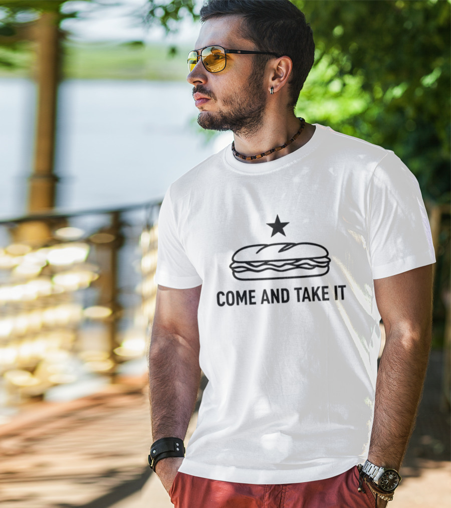 Sandwich Guy Prevent Fascism Come And Take It Star T-Shirt