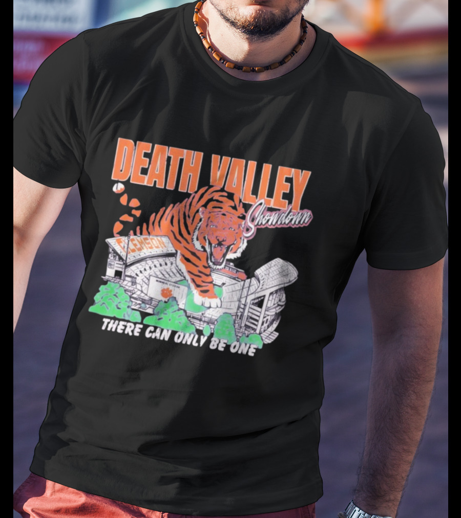 Clemson Tigers Death Valley Showdown There Can Only Be One Memorial Stadium T-Shirt
