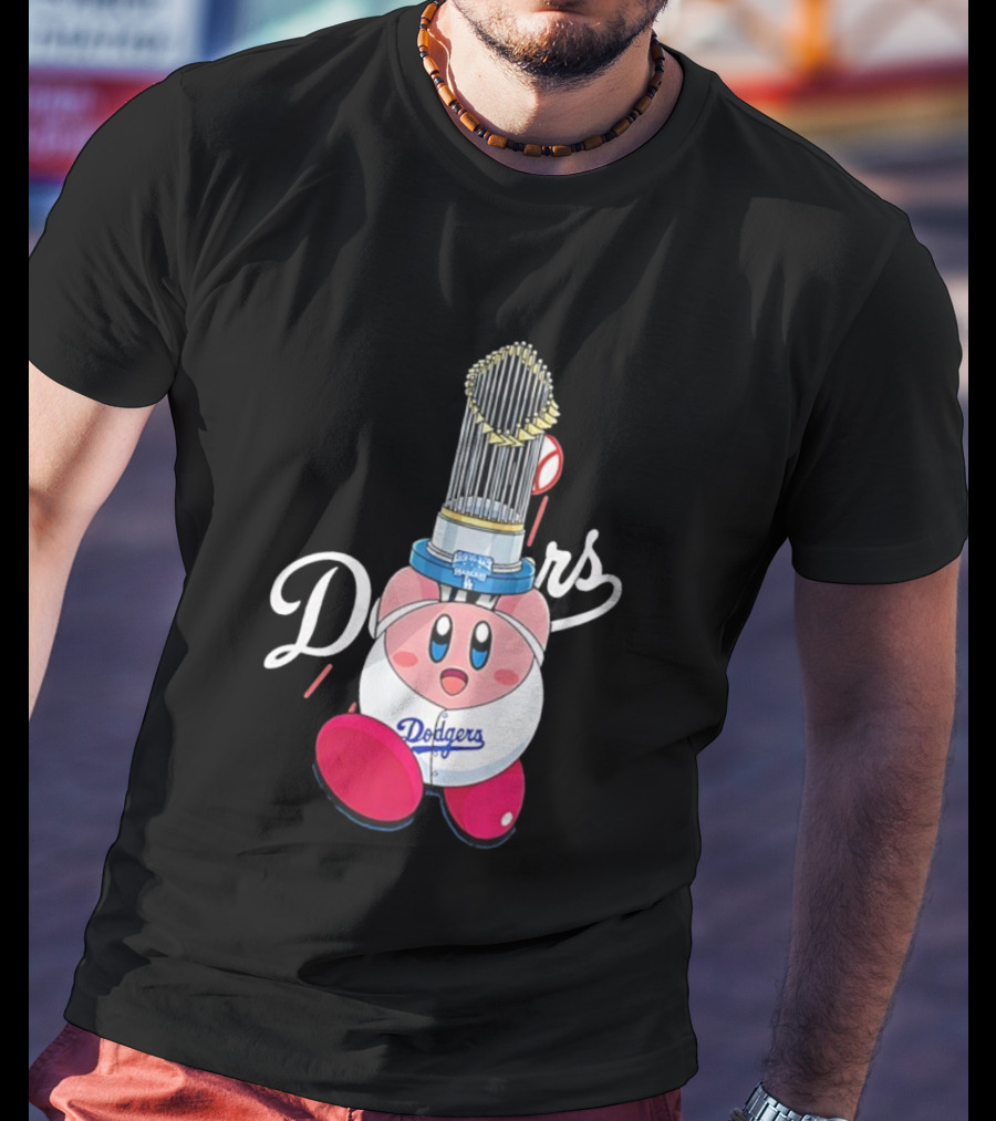 Kirby Dodgers Trophy World Series Champions MLB 2025 T-Shirt
