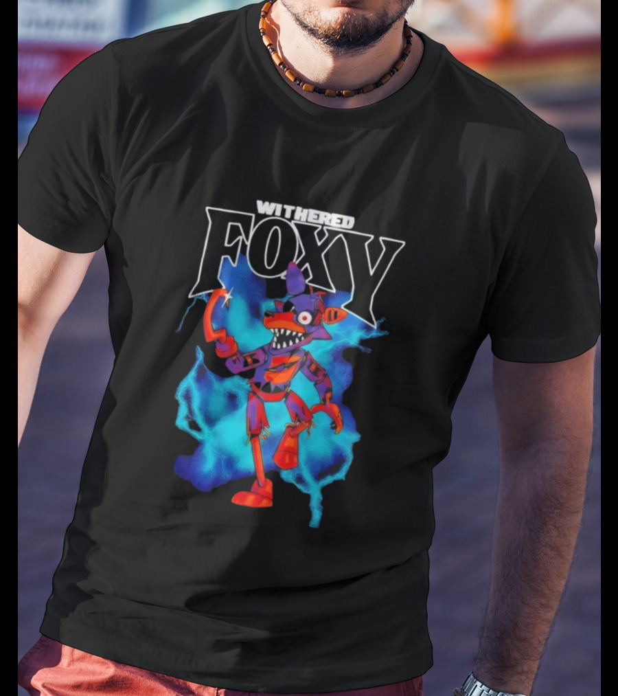Withered Foxy Five Nights At Freddy’s Colorful Character Artwork T-Shirt