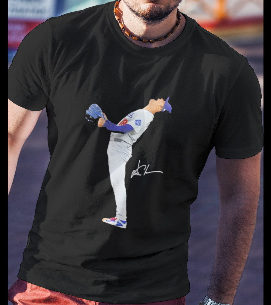 Shohei Ohtani Shout Loudly Baseball Signature Pose In Game Uniform T-Shirt