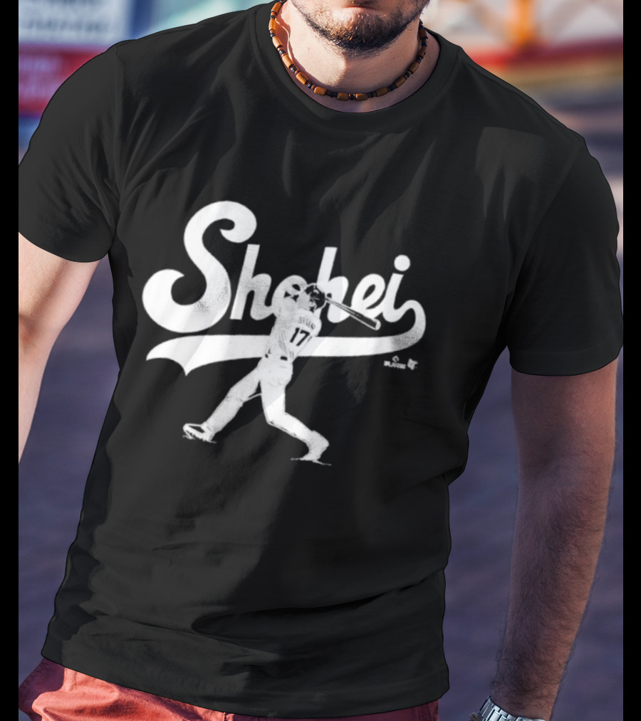 Shohei Ohtani Slugger Swing Baseball Player Action T-Shirt