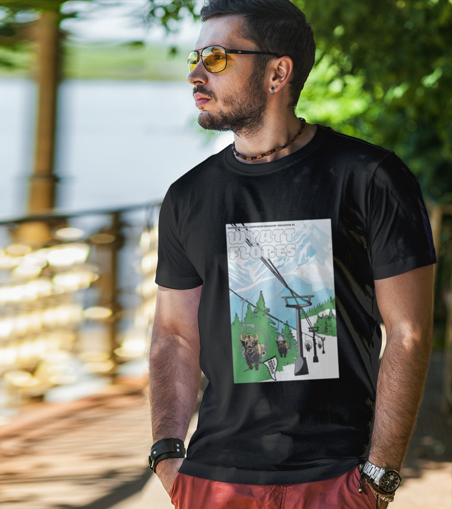 Wyatt Flores Nov 8 2025 Commodore Ballroom Vancouver BC Ski Lift Buffalo Artwork T-Shirt