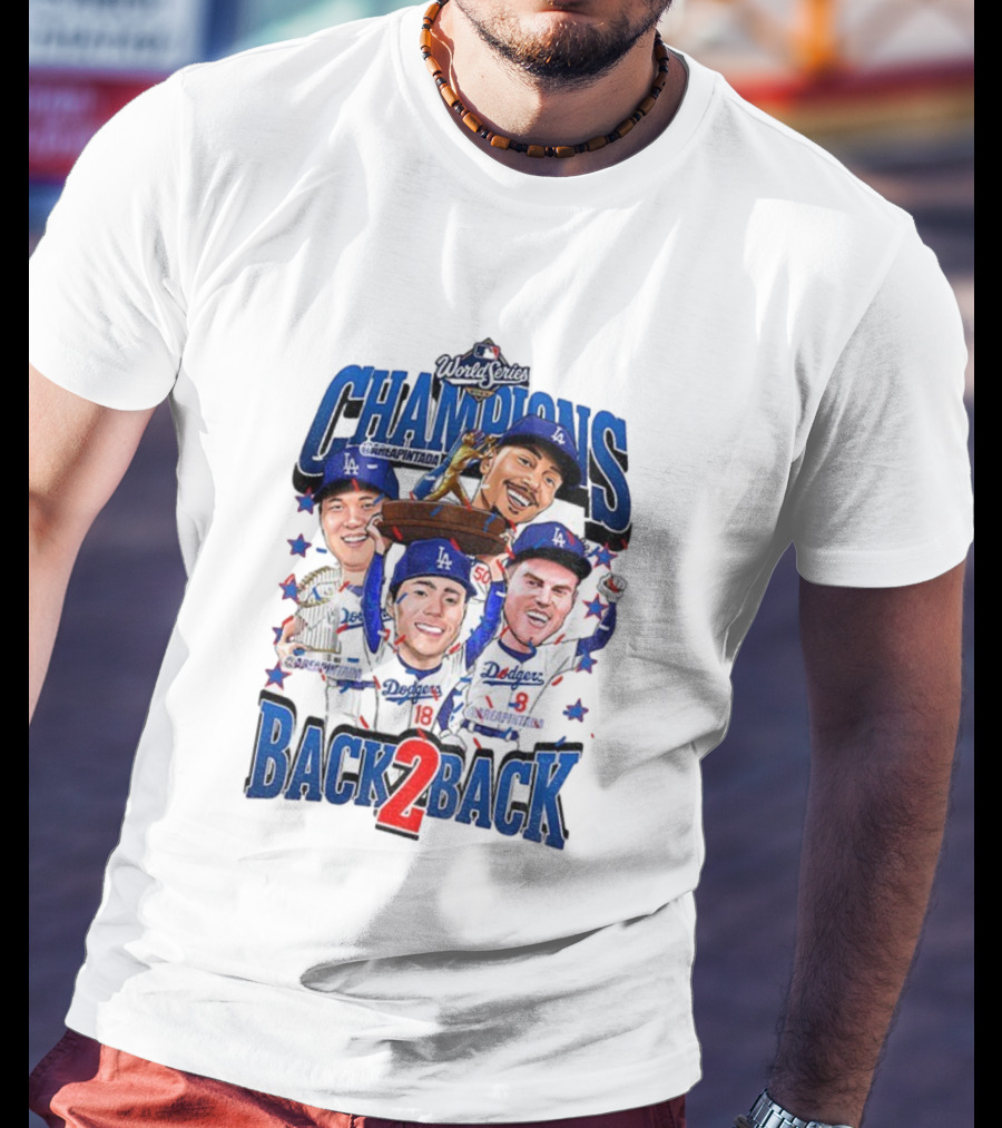 Los Angeles Dodgers World Series Champions Back 2 Back MLB Baseball 2025 T-Shirt