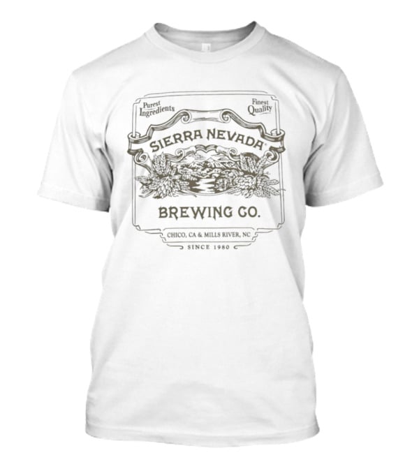Sierra Nevada Brewing Co. Chico California Fresh Seal Quality Beer Estd 1980 T-Shirt