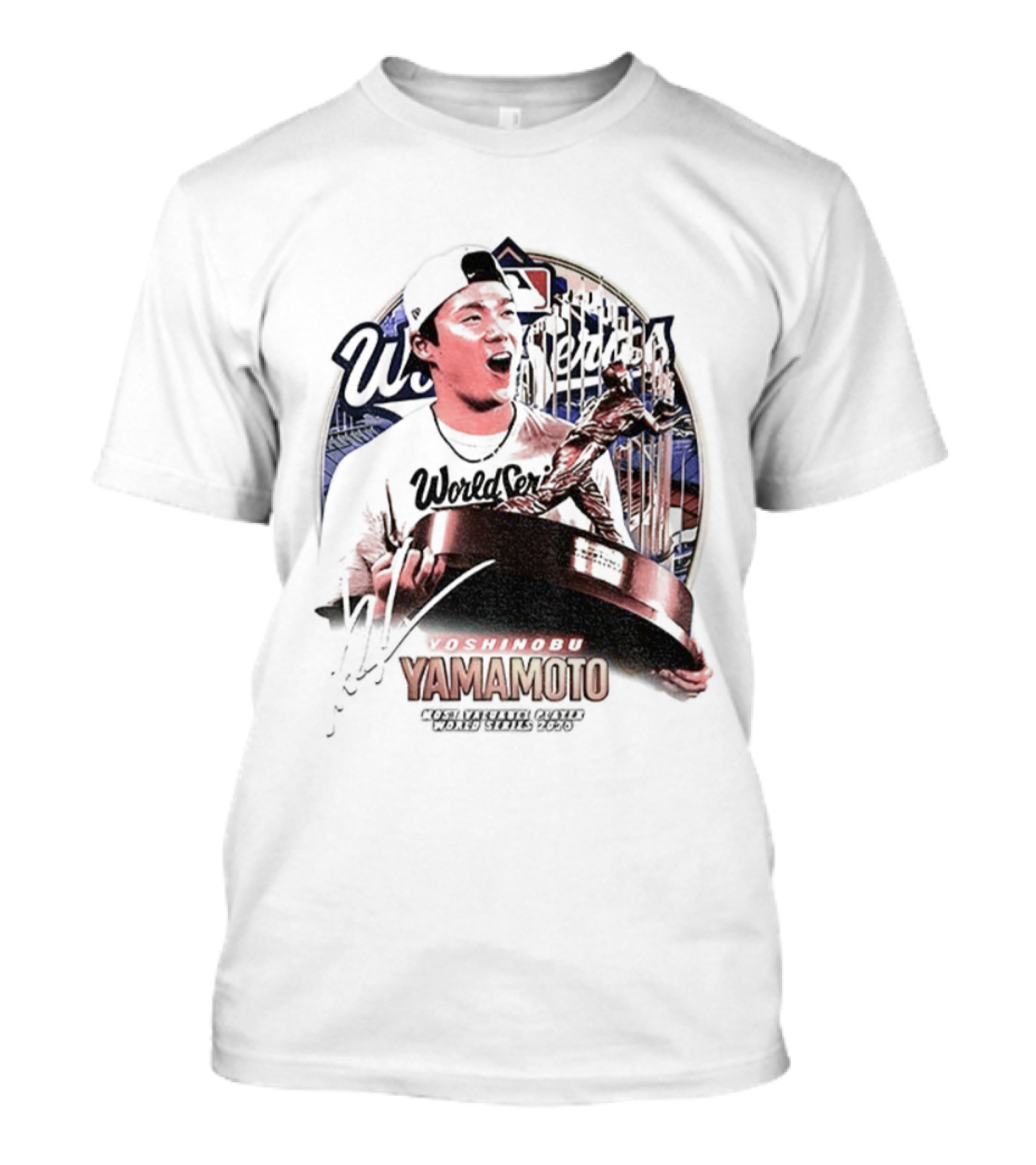 Yoshinobu Yamamoto MVP Most Valuegue Player World Series 2025 MLB Signature T-Shirt
