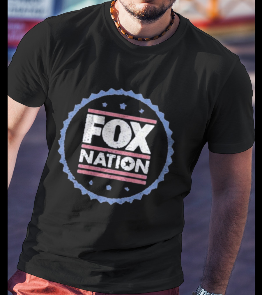 FOX Nation Badge Stars And Stripes Emblem T-Shirt