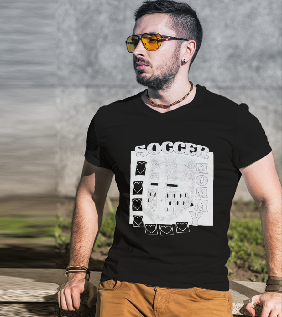 Soccer Mommy Shield Hearts And Helmet T-Shirt