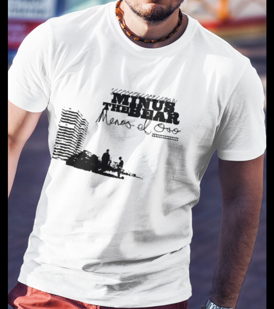 Minus The Bear Menos El Oso Skyline Urban Scene T-Shirt