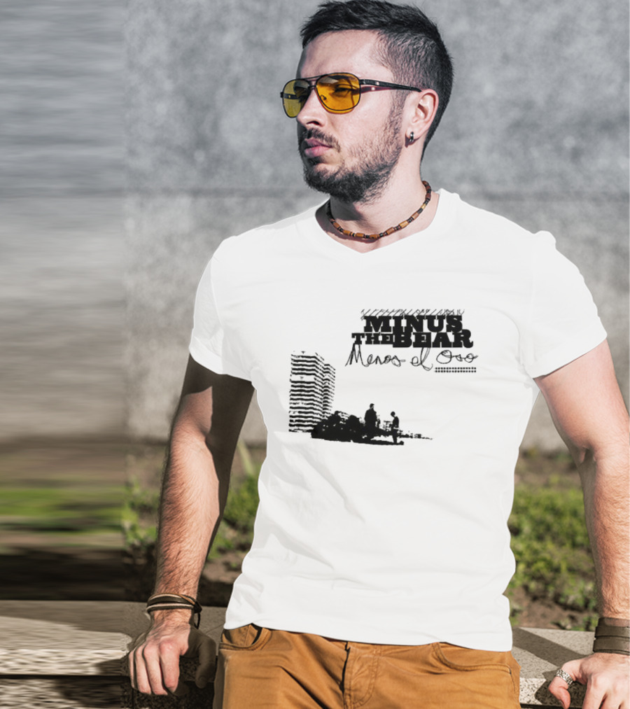 Minus The Bear Menos El Oso Skyline Urban Scene T-Shirt