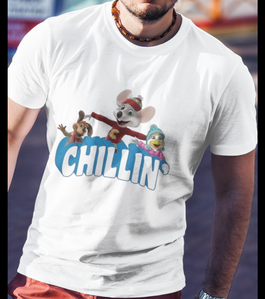 Chuck E Cheese Chillin’ Winter Fun Characters T-Shirt