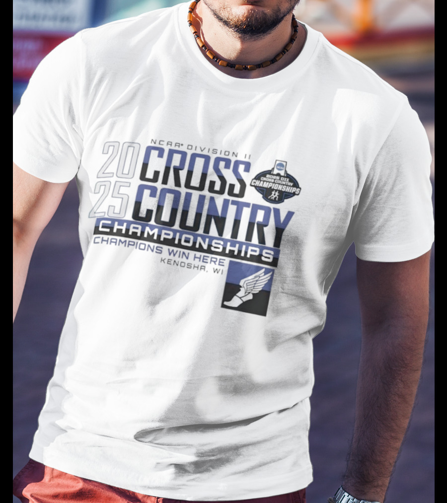 NCAA Division II Cross Country Championships 2025 Kenosha WI Champions Win Here T-Shirt