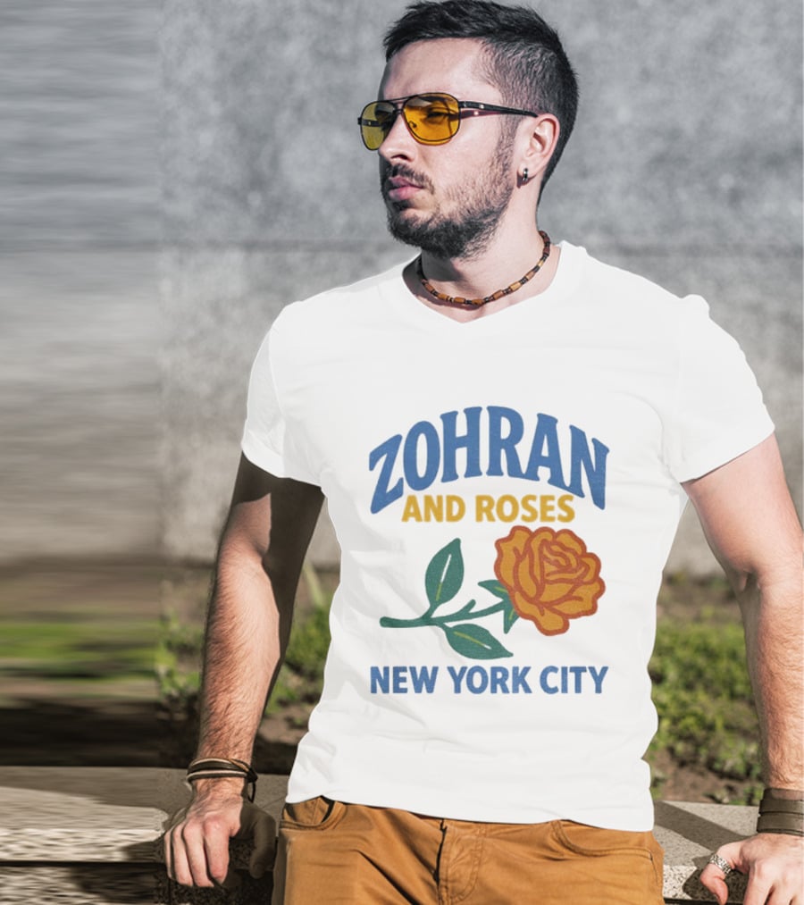 Zohran And Roses New York City Roti And Roses Mayor Mamdani T-Shirt