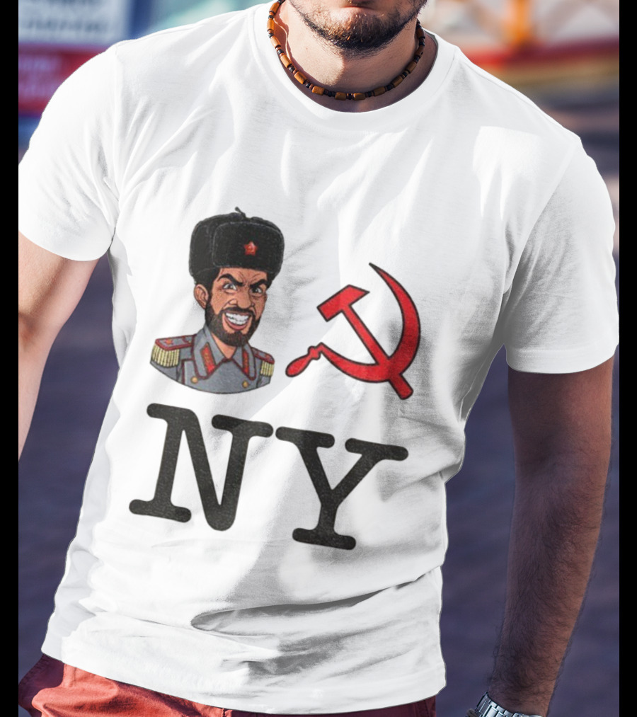NY Communist Party Zohran Mamdani Imagery With Hammer And Sickle T-Shirt