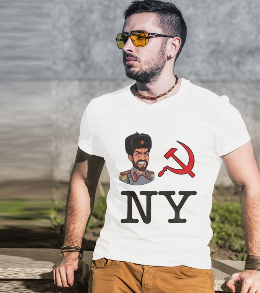 NY Communist Party Zohran Mamdani Imagery With Hammer And Sickle T-Shirt