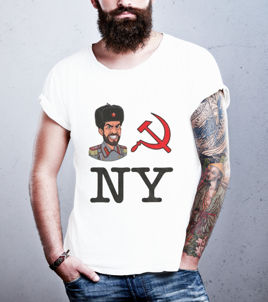 NY Communist Party Zohran Mamdani Imagery With Hammer And Sickle T-Shirt