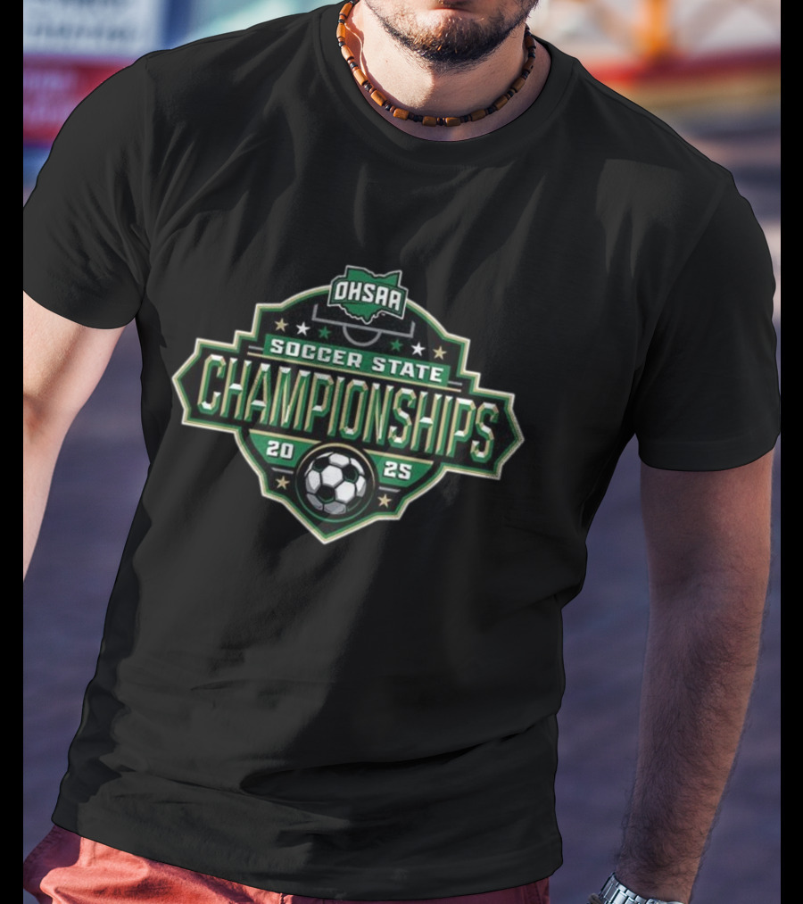 2025 OHSAA Soccer State Championships Ohio Soccer Ball Icon T-Shirt