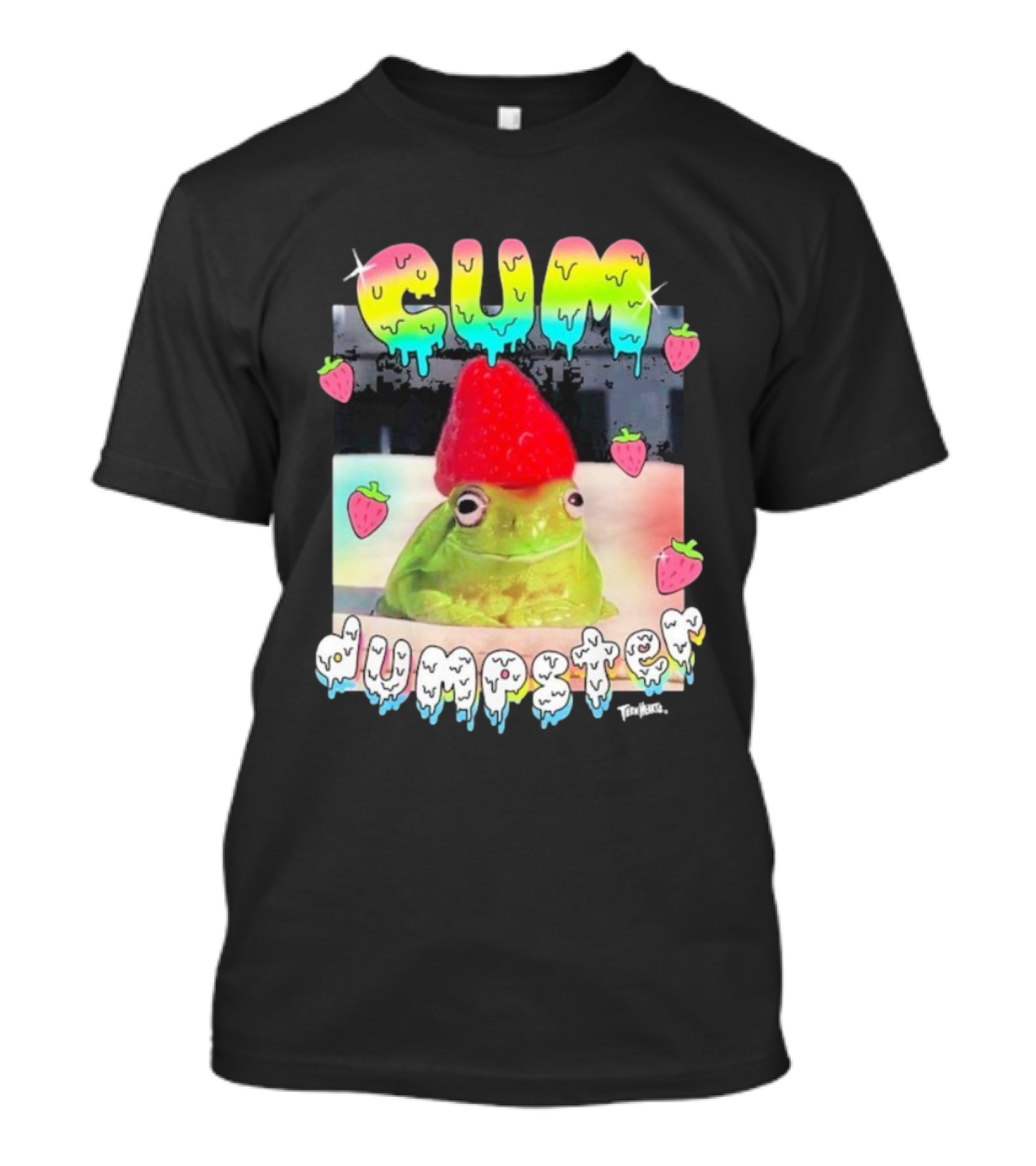 Cum Dumpster Frog Strawberry Hat Kawaii Aesthetic T-Shirt