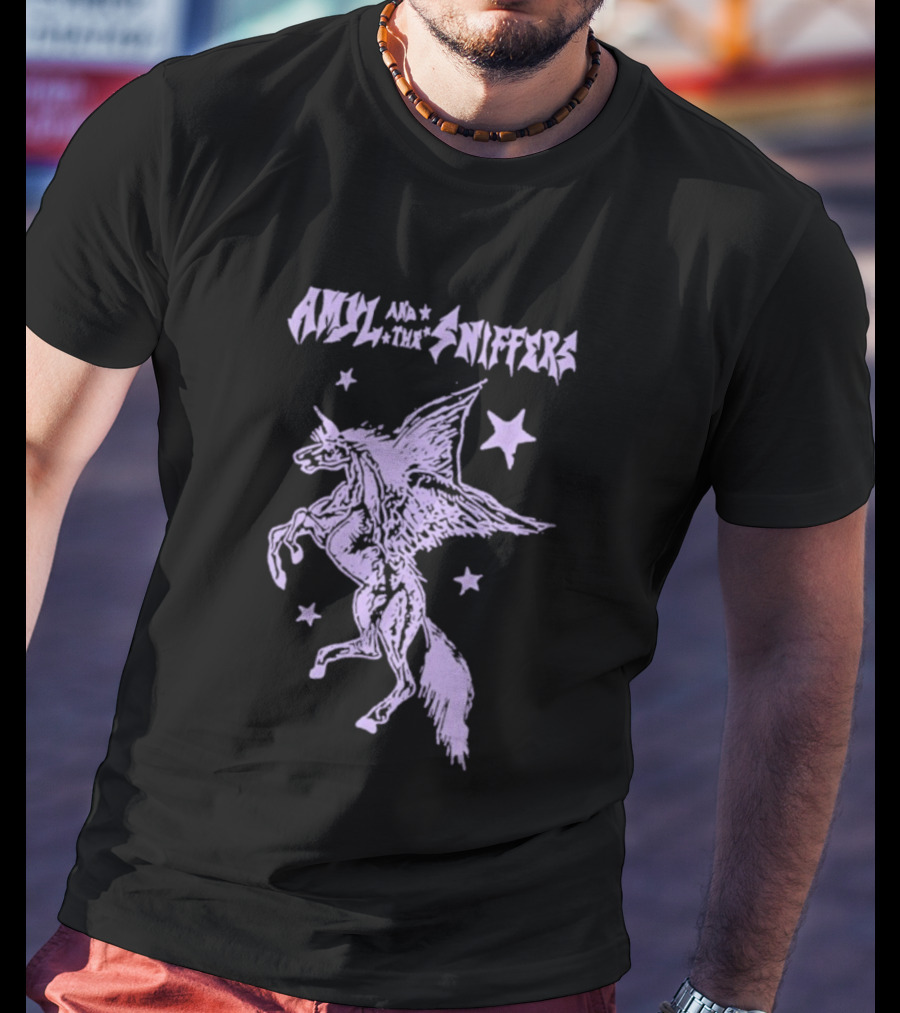 Amyl And The Sniffers Old Town Road Starry Pegasus T-Shirt