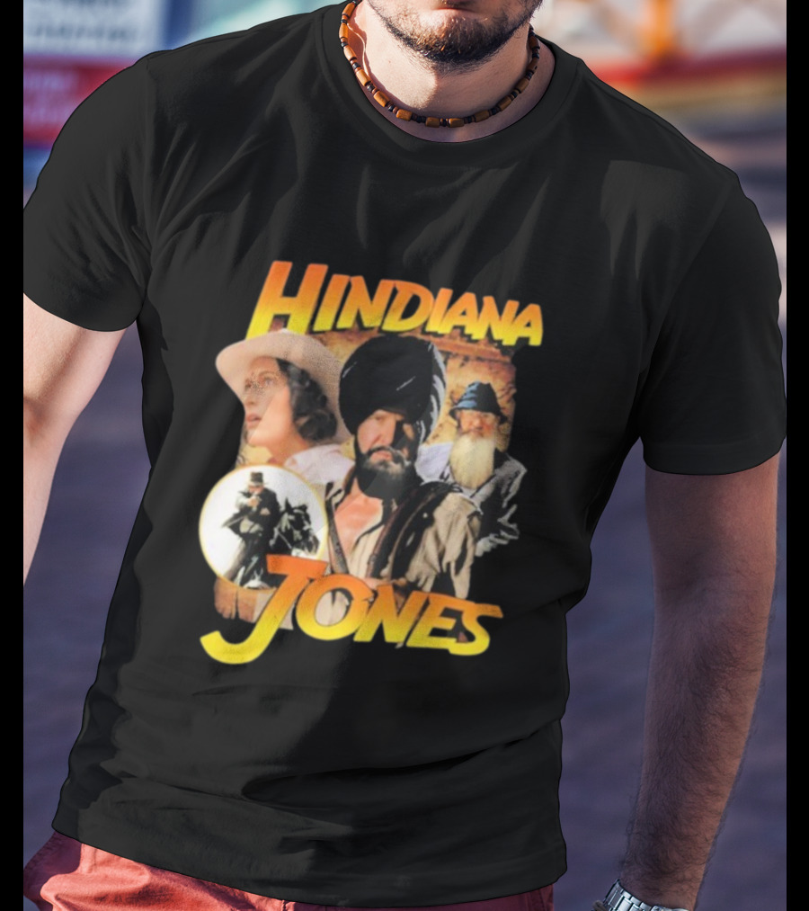 Hindiana Jones Adventure Turban Fedora Characters Indiana Jones Movie Theme T-Shirt