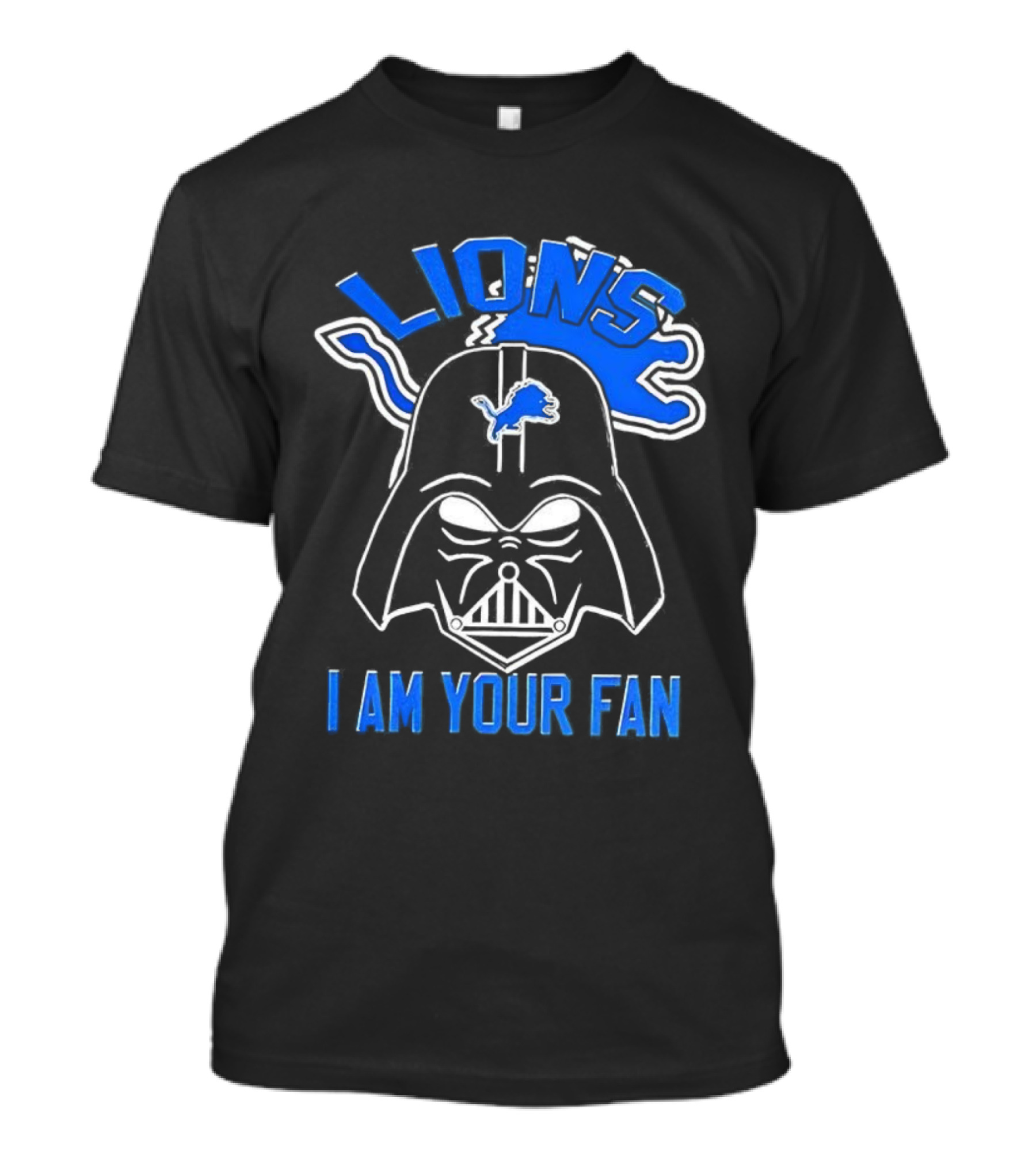 Detroit Lions Darth Vader I Am Your Fan Star Wars Collaboration T-Shirt