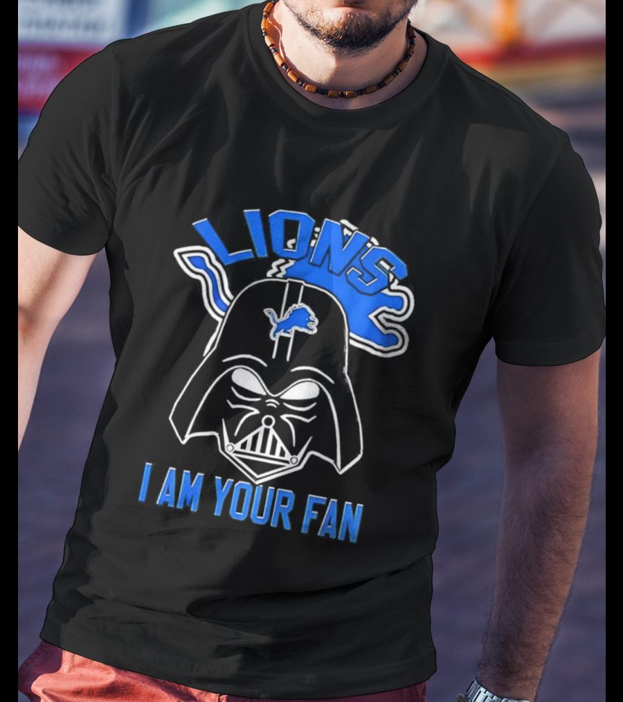 Detroit Lions Darth Vader I Am Your Fan Star Wars Collaboration T-Shirt