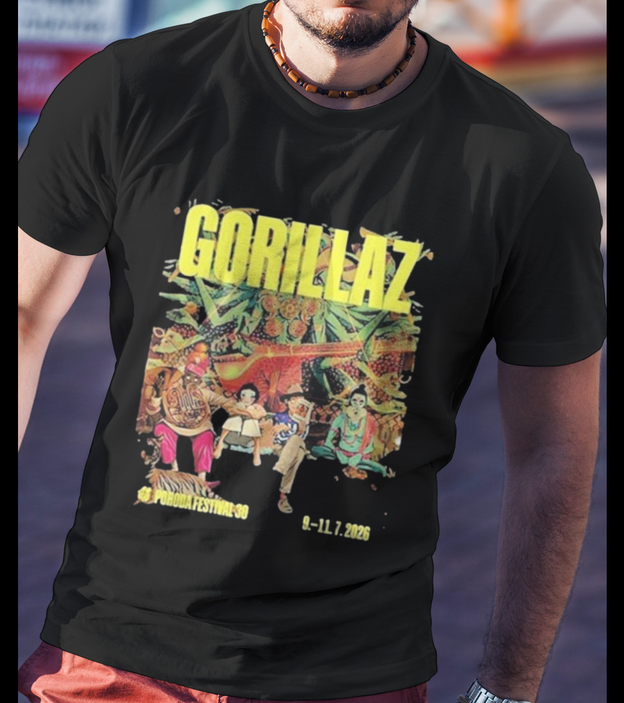 Gorillaz Pohoda Festival July 9-11 2026 Vibrant Music Artistry T-Shirt