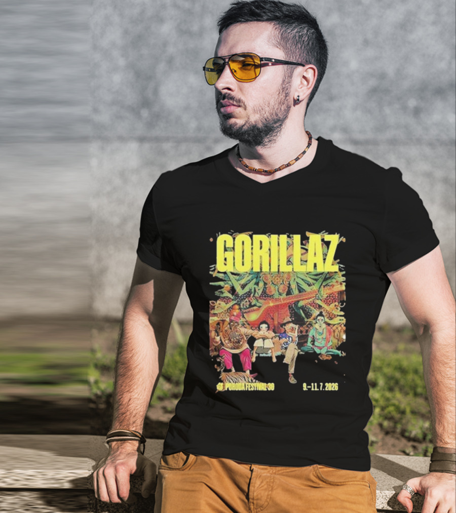 Gorillaz Pohoda Festival July 9-11 2026 Vibrant Music Artistry T-Shirt