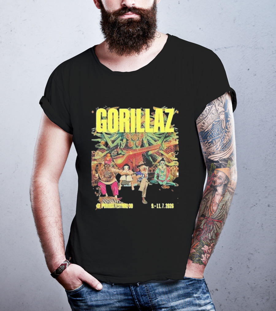 Gorillaz Pohoda Festival July 9-11 2026 Vibrant Music Artistry T-Shirt