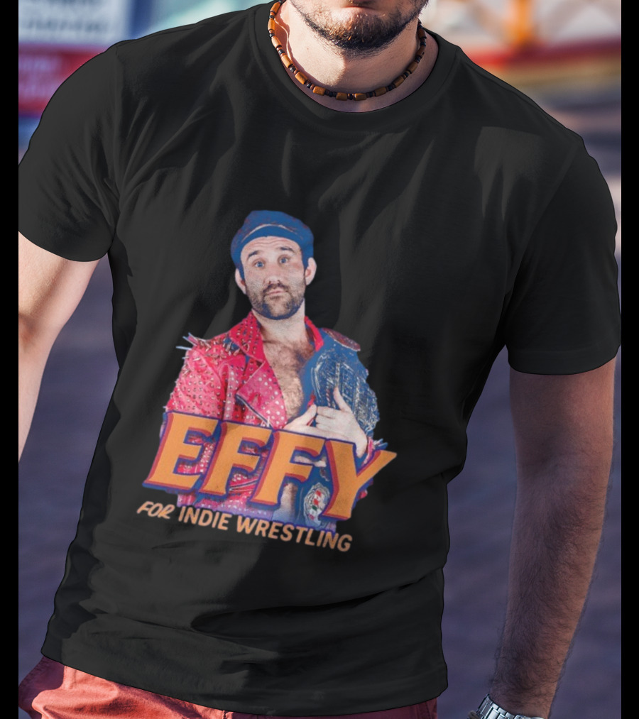 Effy Indie Wrestling Champion Red Jacket Photo T-Shirt