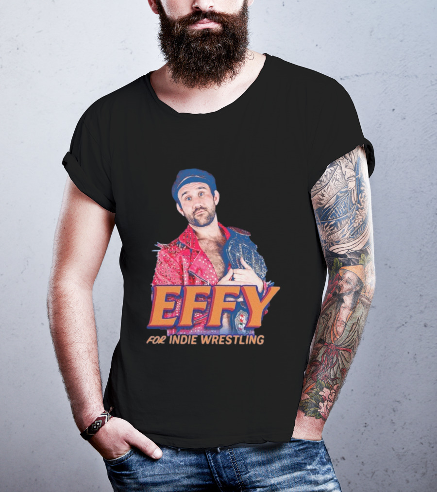 Effy Indie Wrestling Champion Red Jacket Photo T-Shirt