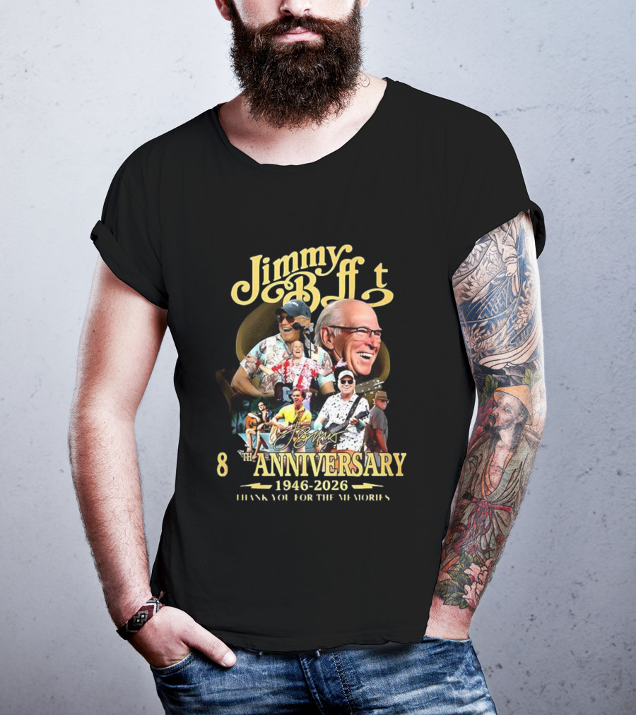 Jimmy Buffett 80th Anniversary 1946-2026 Thank You For The Memories T-Shirt