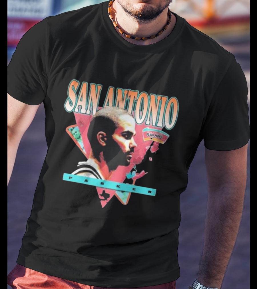 San Antonio Spurs Parker Vintage Basketball Style T-Shirt