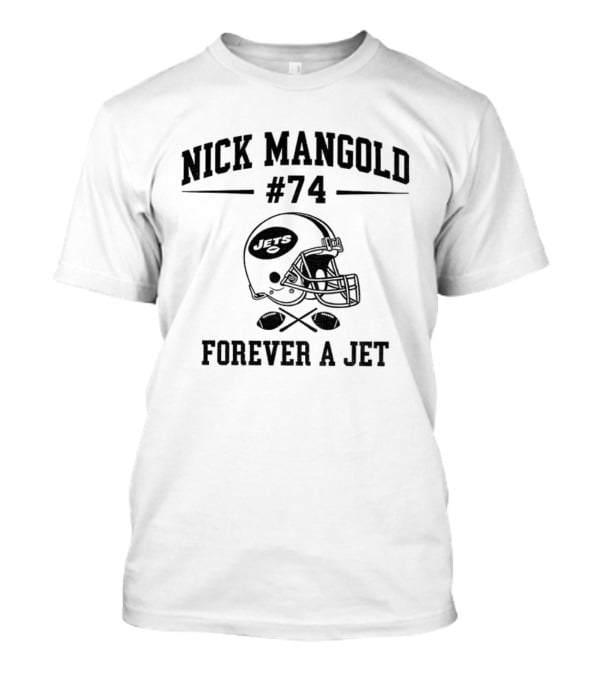 Nick Mangold 74 Forever A Jet New York Jets Helmet T-Shirt