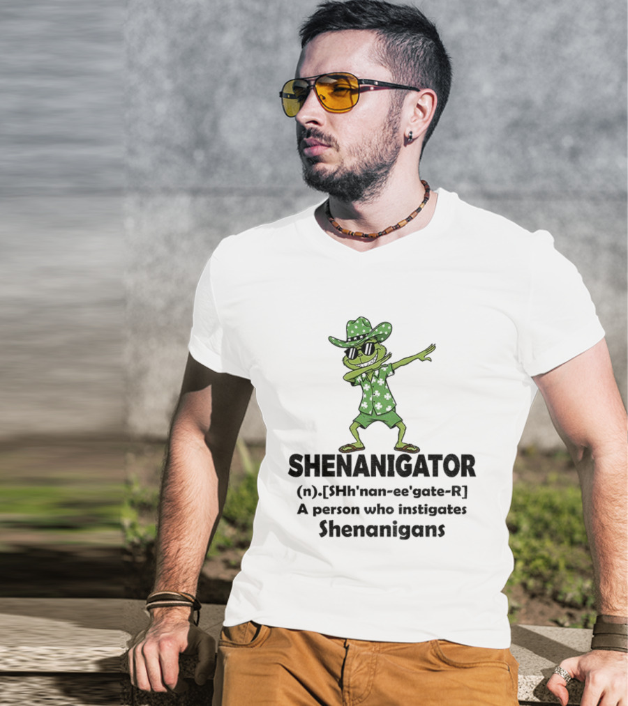 Grinch Shenanigator Definition Person Instigates Christmas Shenanigans T-Shirt