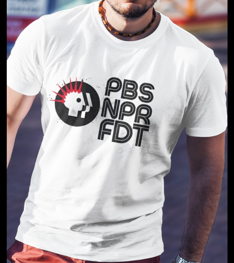 PBS NPR FDT Punk Style Political Statement T-Shirt