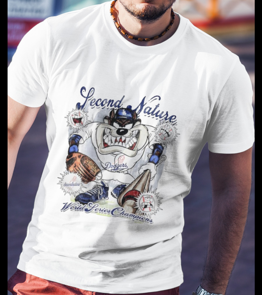 Second Nature Dodgers Taz World Series Champions T-Shirt
