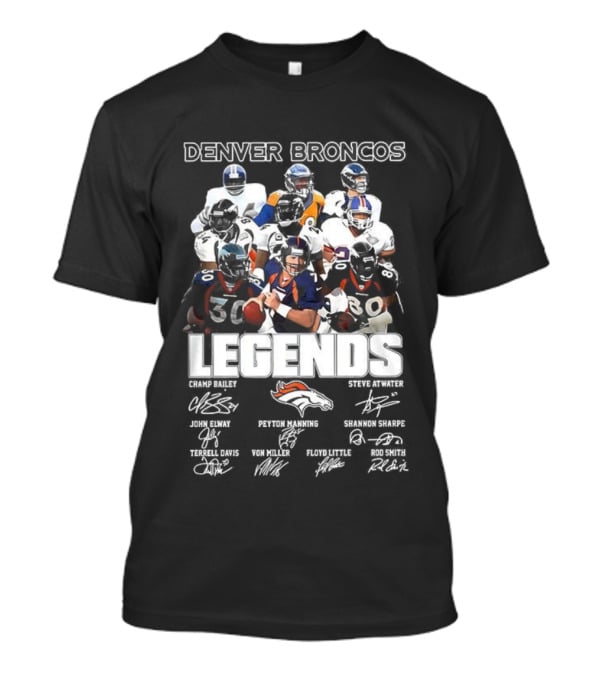 Denver Broncos Legends Signatures And Iconic Players T-Shirt