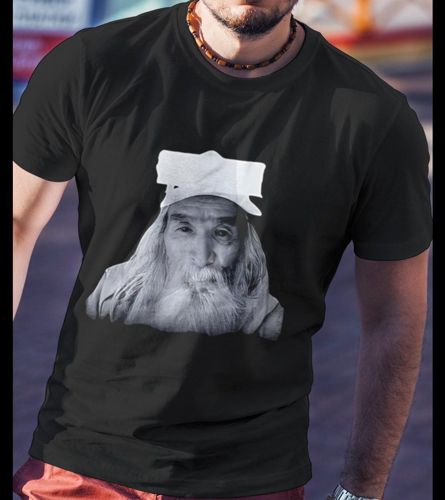 Fujimotosan Fuji Face Iconic Long White Beard And Cap T-Shirt