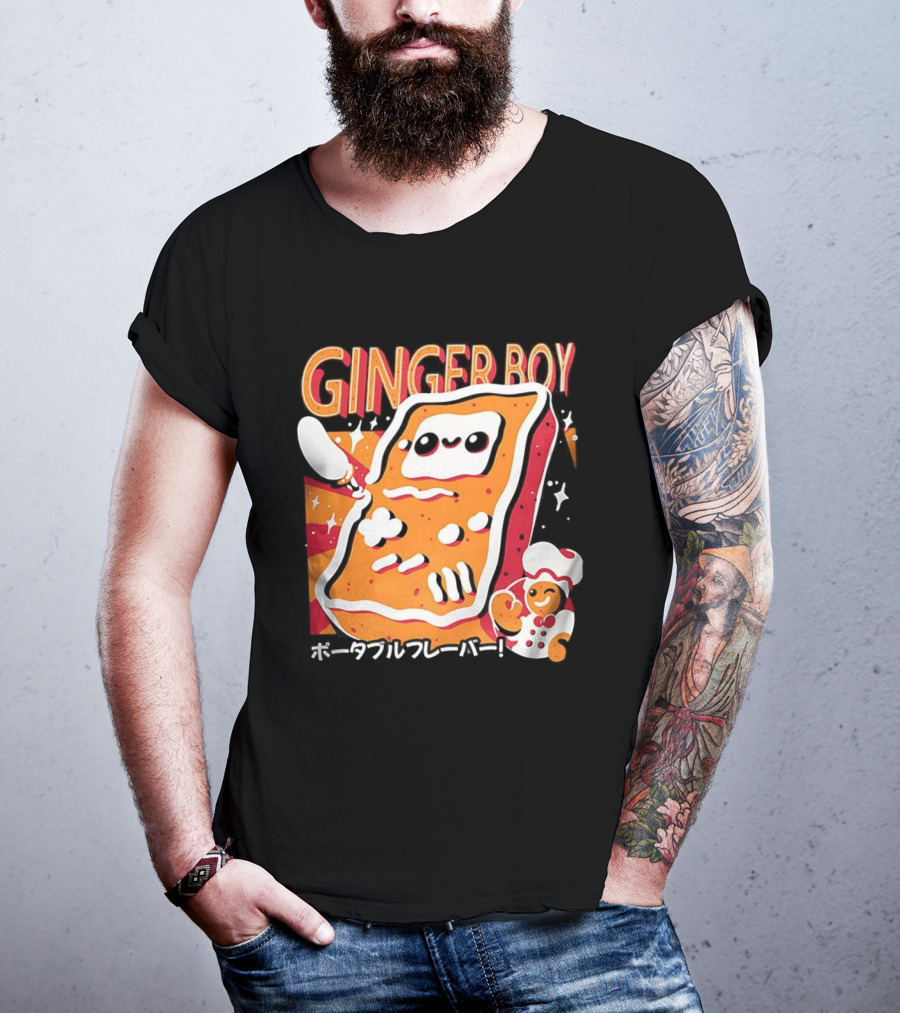 GingerBoy Gingerbread Handheld Game Console Christmas Portable Flavor Chef T-Shirt