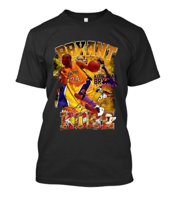 Kobe Bryant Lakers 24 Signature Basketball Legend 1978 2020 Tribute T-Shirt