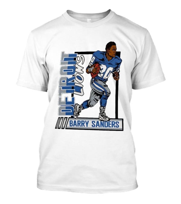 Barry Sanders Detroit Lions 20 Football Caricature T-Shirt