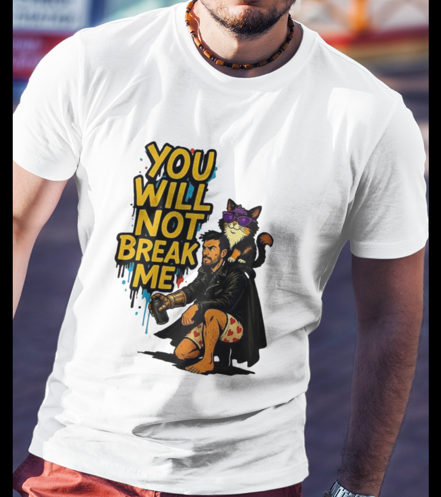 Dungeon Crawler Carl You Will Not Break Me Donut Cat Graffiti Style T-Shirt