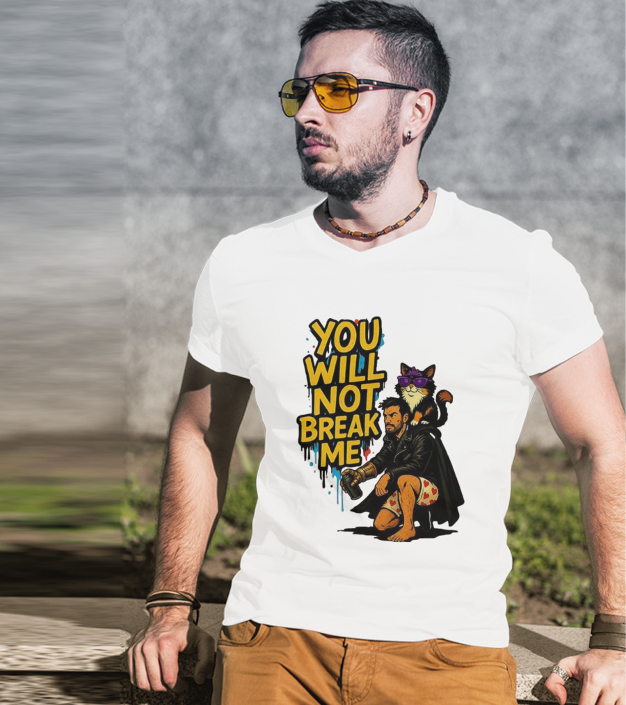 Dungeon Crawler Carl You Will Not Break Me Donut Cat Graffiti Style T-Shirt