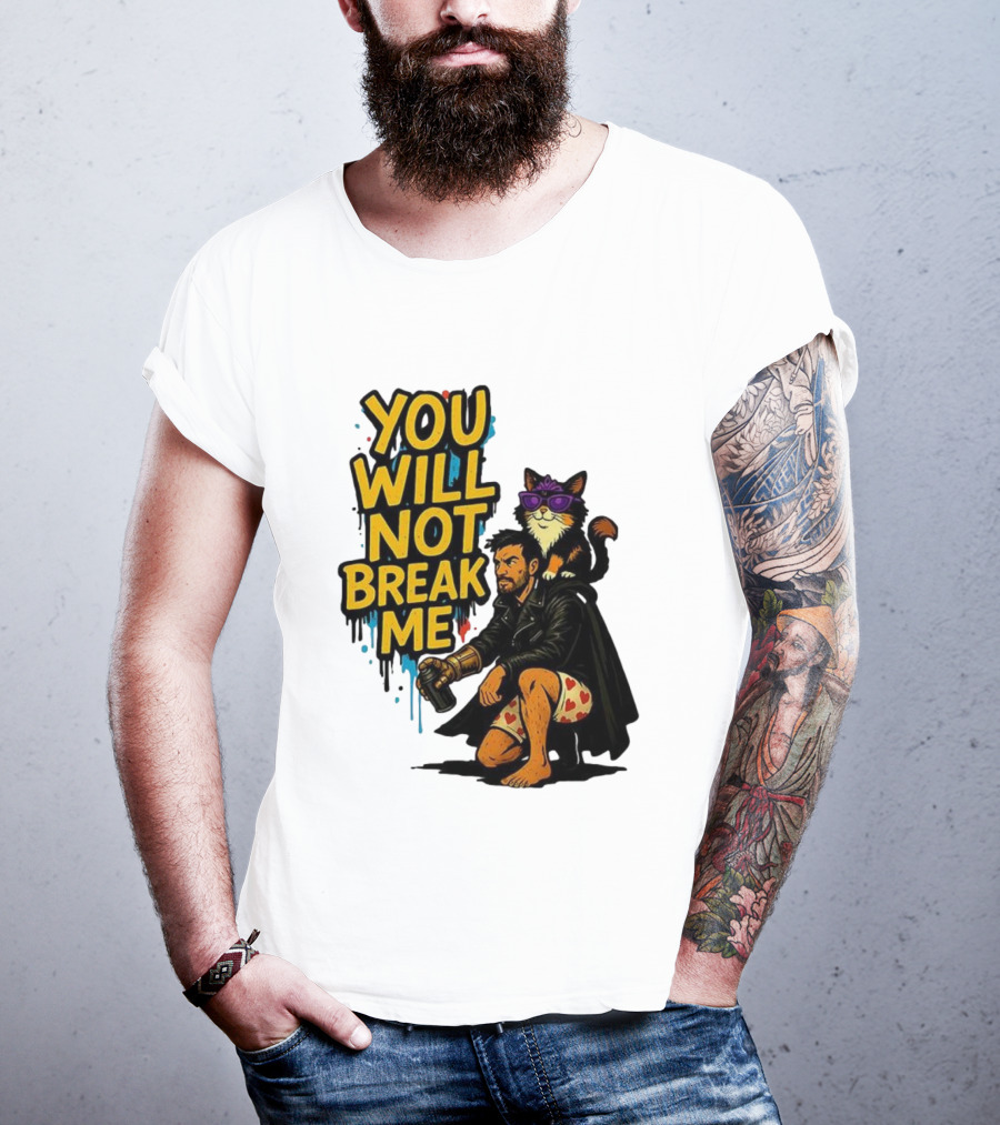 Dungeon Crawler Carl You Will Not Break Me Donut Cat Graffiti Style T-Shirt