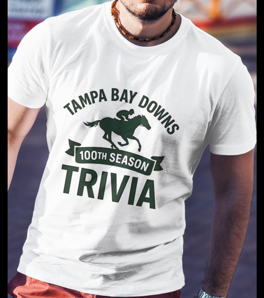 Tampa Bay Downs 100th Season Trivia Horse Racing 2025 T-Shirt