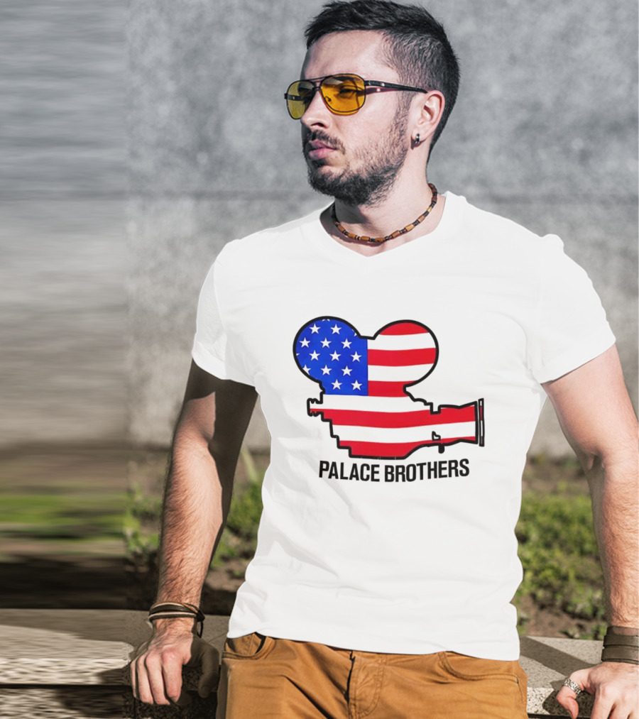 Palace Brothers American Flag Camera T-Shirt
