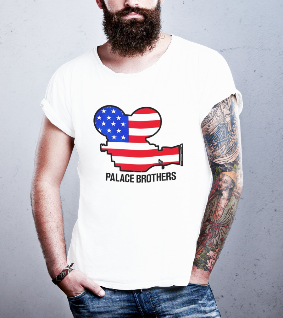 Palace Brothers American Flag Camera T-Shirt
