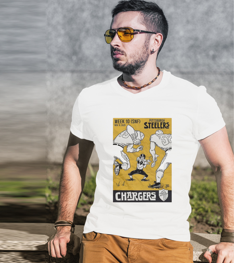 Pittsburgh Steelers Vs Chargers Week 10 SNF Nov 9 2025 Comic T-Shirt