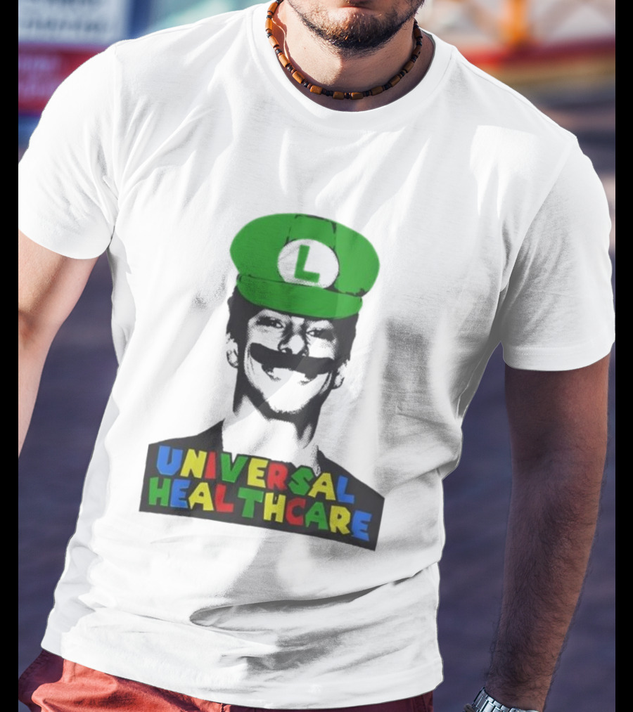 Luigi Mangione Universal Healthcare Mario Bros Green Hat T-Shirt